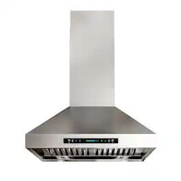 Onefly - 30 inches - Convertible - Wall Range Hood - Silver