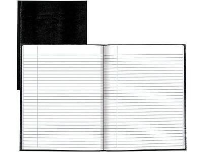 Alt View 2. Blueline - Blueline Executive Hardcover Journal, 8.5" x 10.75", College Ruled, Black, 150 Pages (A10.81) - Black.