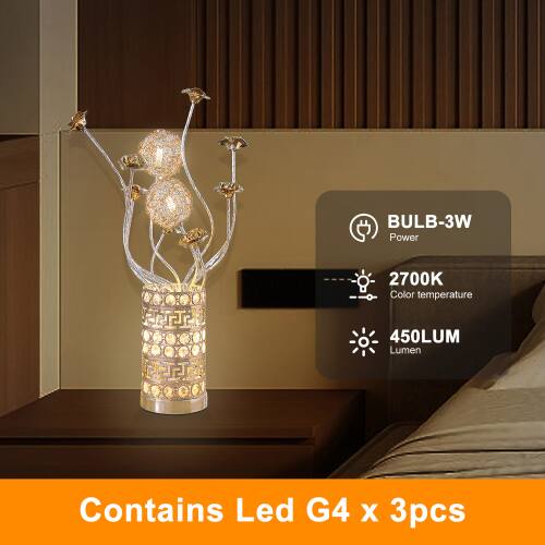 BULB-3W  
Power: 2700K  
Color temperature: 450LUM  
Lumen  
Contains Led G4 x 3pcs