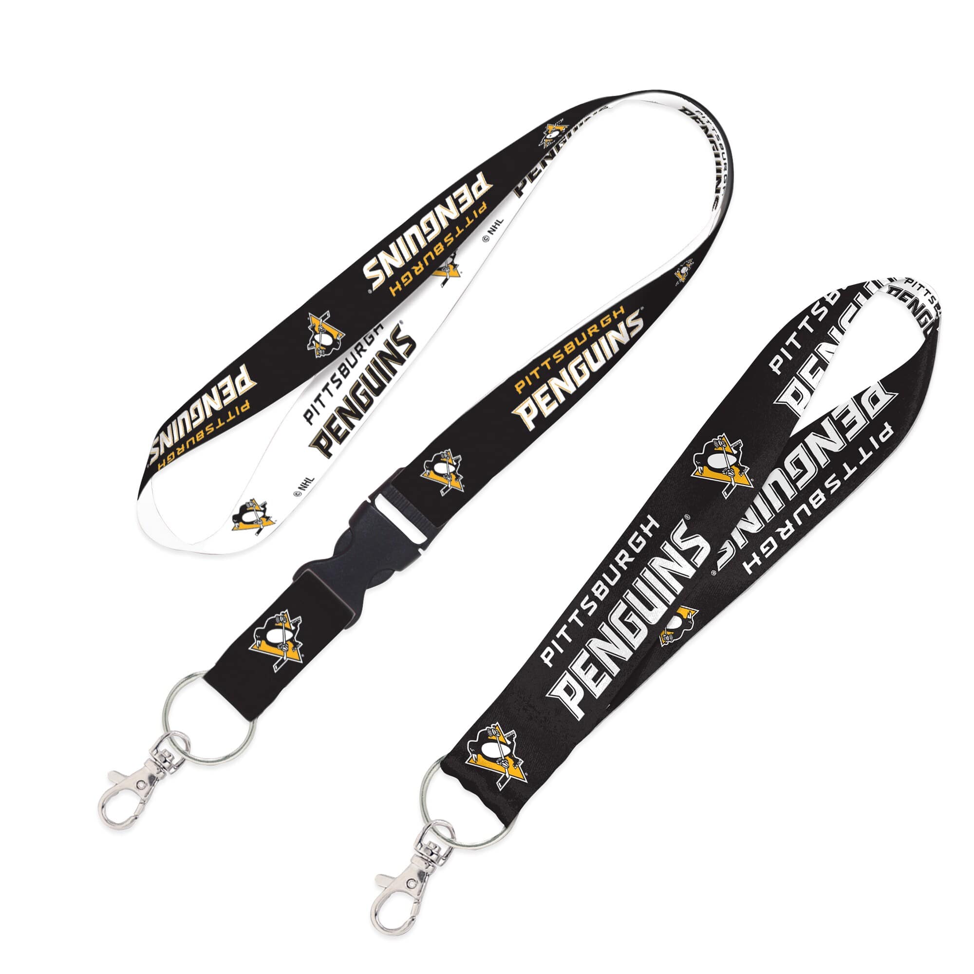 WinCraft - Pittsburgh Penguins 2-Pack Lanyard with Detachable Buckle & Key Strap Set - Multicolor