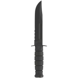 KA-BAR - 7" Fixed Blade Full-Size Serrated Edge Knife w/ Sheath - Black