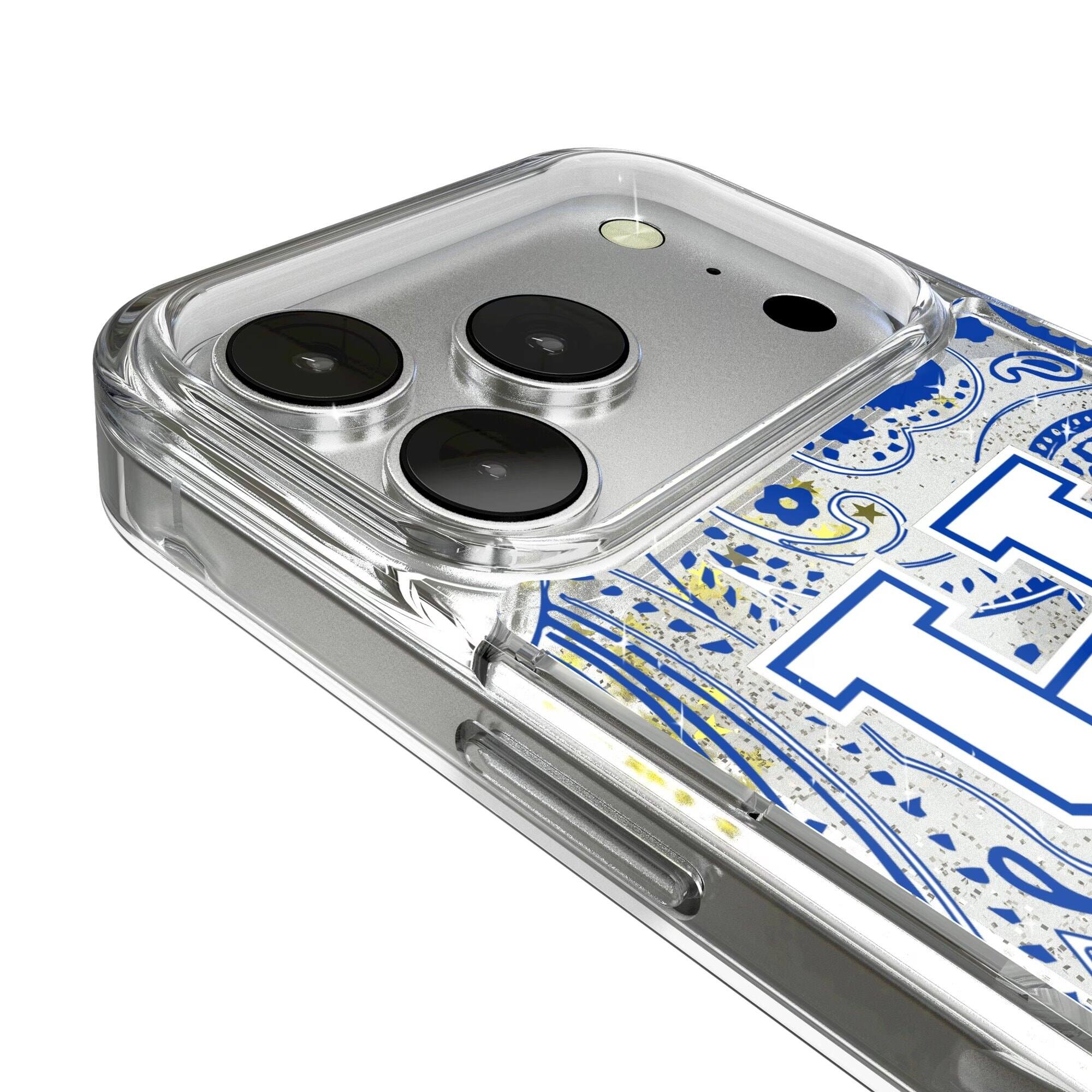 Alt View 2. Keyscaper - Kentucky Wildcats iPhone Glitter Paisley Design Case - 15 Pro - Multicolor.