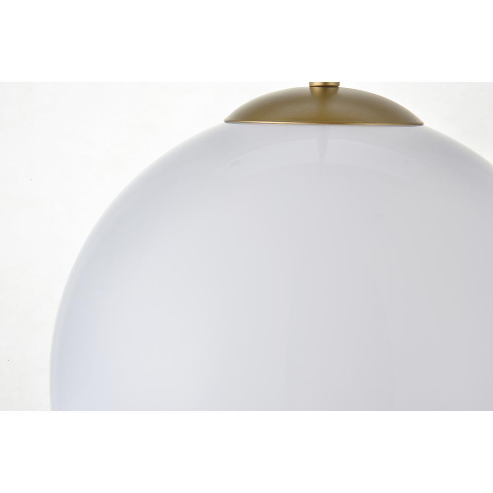 Back. Living District - Baxter 1 Light Brass Pendant With Frosted White Glass - Brass And Frosted White.