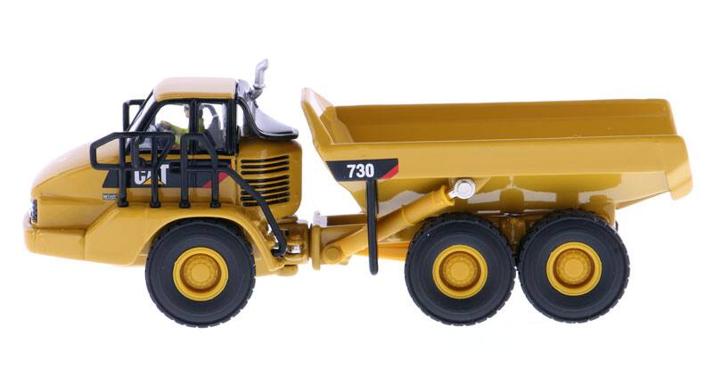 Alt View 1. Diecast Masters - CAT Caterpillar 730 Articulated Dump Truck w/Operator High Line Series 1/87 (HO) Scale Diecast Model by Diecast Masters.