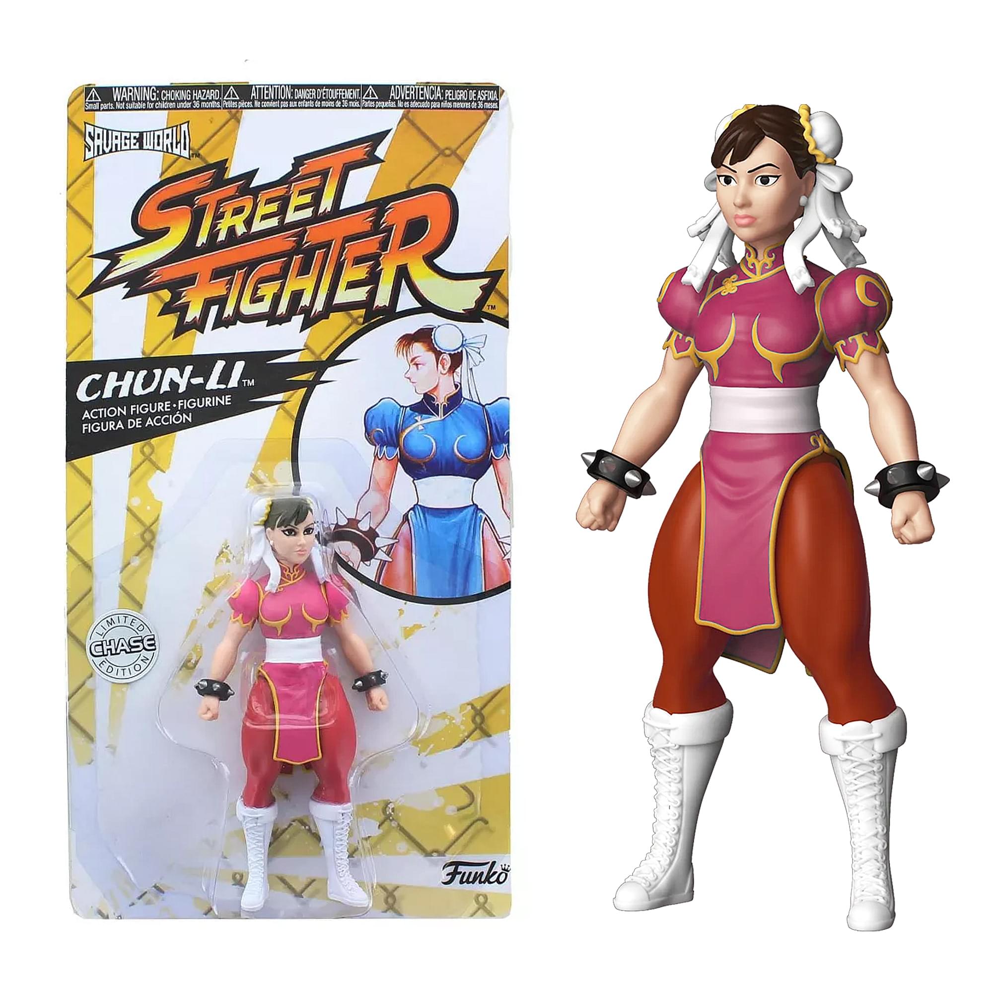 Savage World Street Fighter Funko Vinyl Figure | Chun Li Pink Dress (Chase Figure)