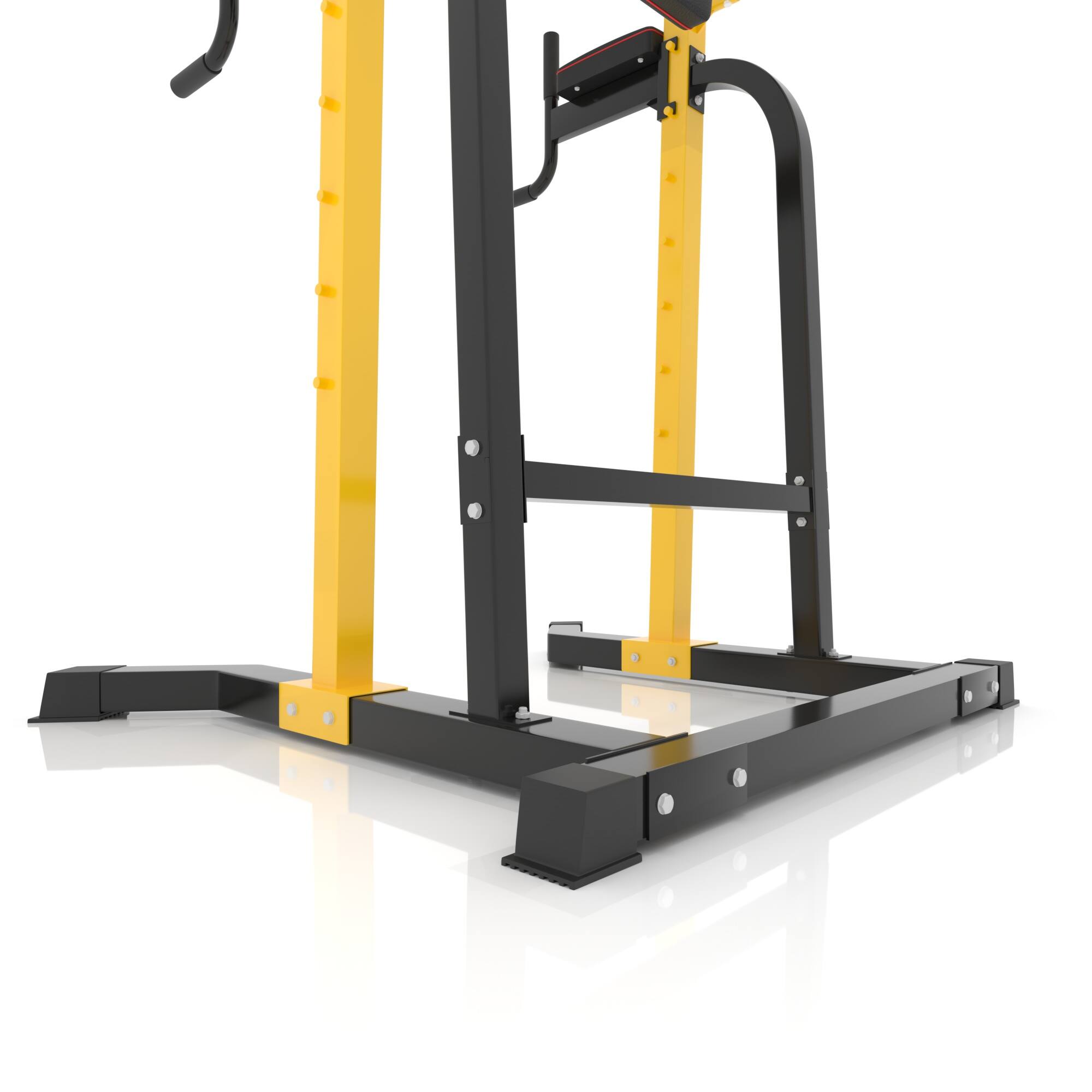 Back. Ainfox - Ainfox Pull Up Bar Station Power Tower for Home Gym Multi-Function Strength Training Workout Equipment - yellow.