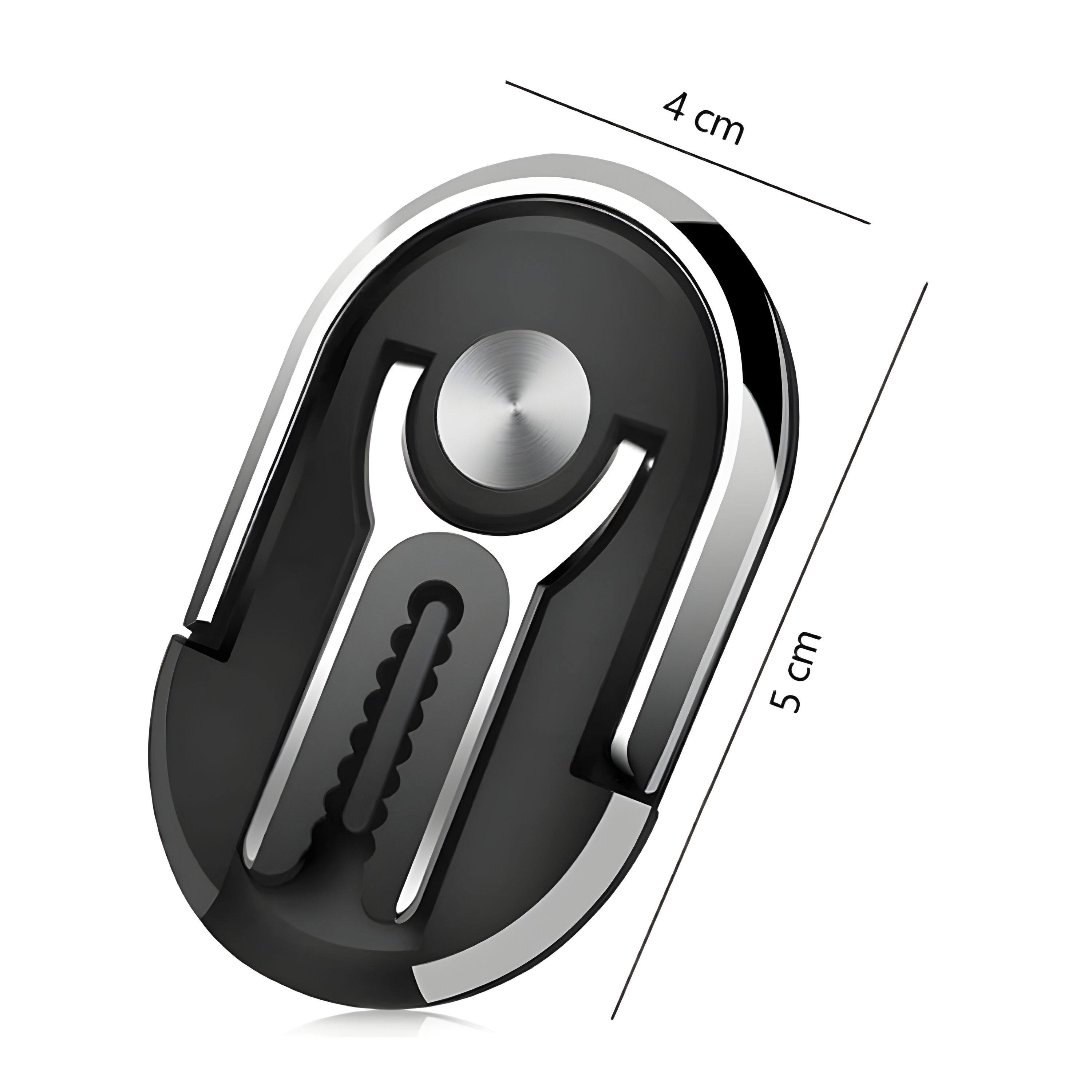 Left. Kitcheniva - Rotating Mobile Phone Bracket 360° Ring Holder Black - Black.