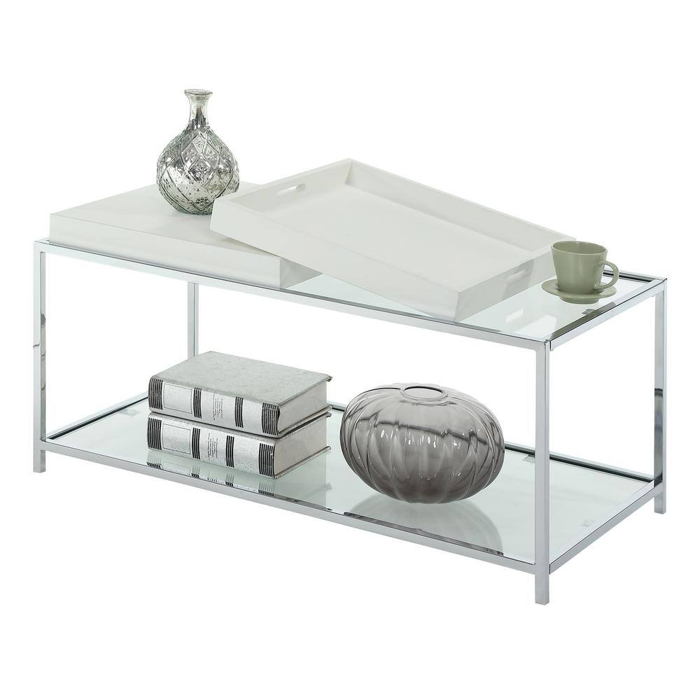Angle. Convenience Concepts - Palm Beach Coffee Table - White.