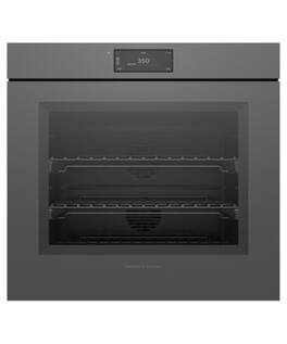 Fisher & Paykel - 30" 4.9 Cu. Ft. Single Oven, 6.8" Touchscreen, Self-Cleaning, Handleless- Minimal Grey - Gray