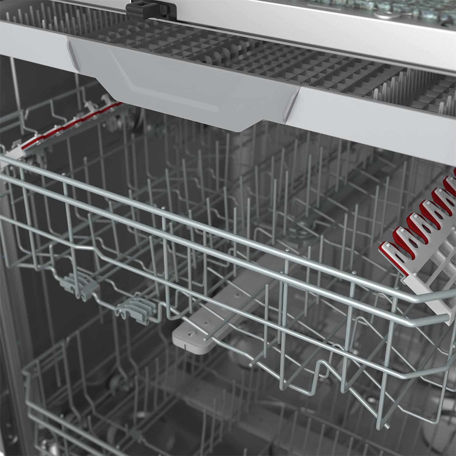 Alt View 4. Thor Kitchen - 24" Top Control Built-In Dishwasher Stainless Steel Tub with 3rd Rack, 47 dBA - Matte White.