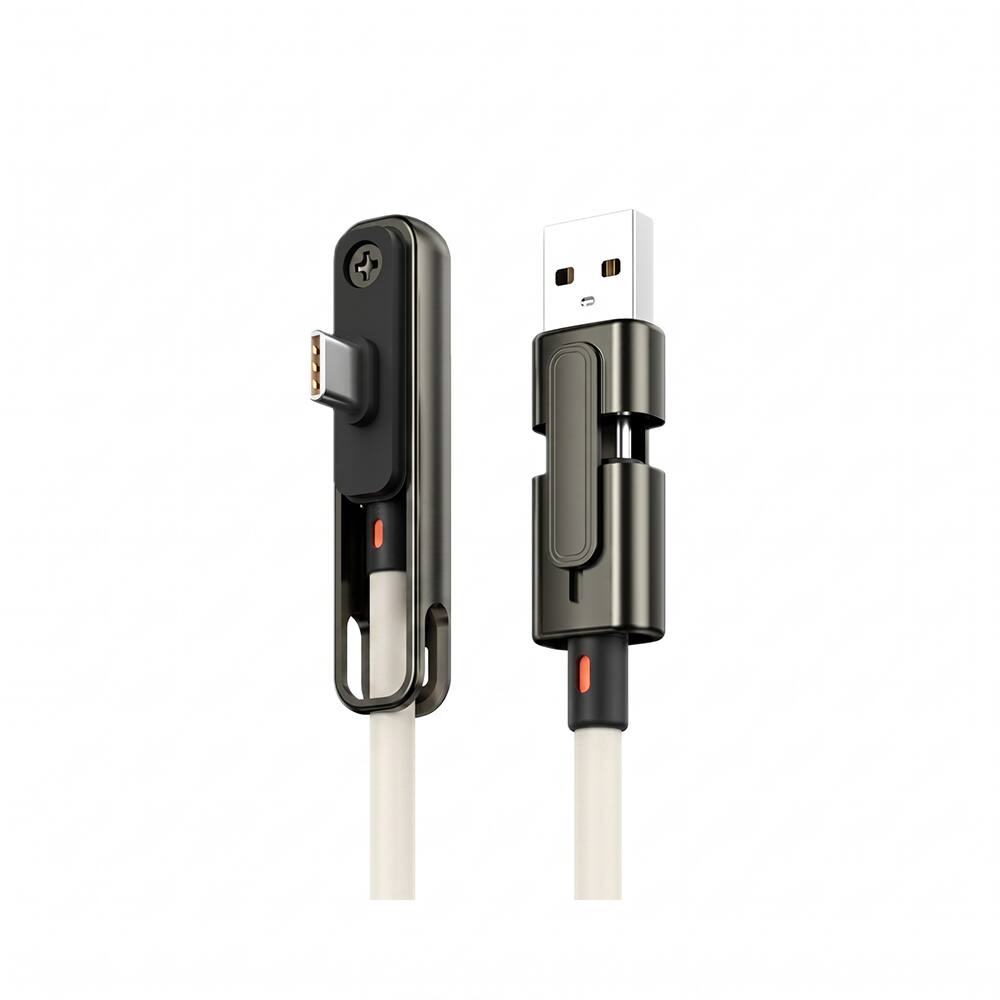 Alt View 3. Topteng - 100W 3-in-1 Charging Cable with Phone Stand - Foldable, Fast Charge for iPhone/Samsung/Android, Watch & Play - Black.