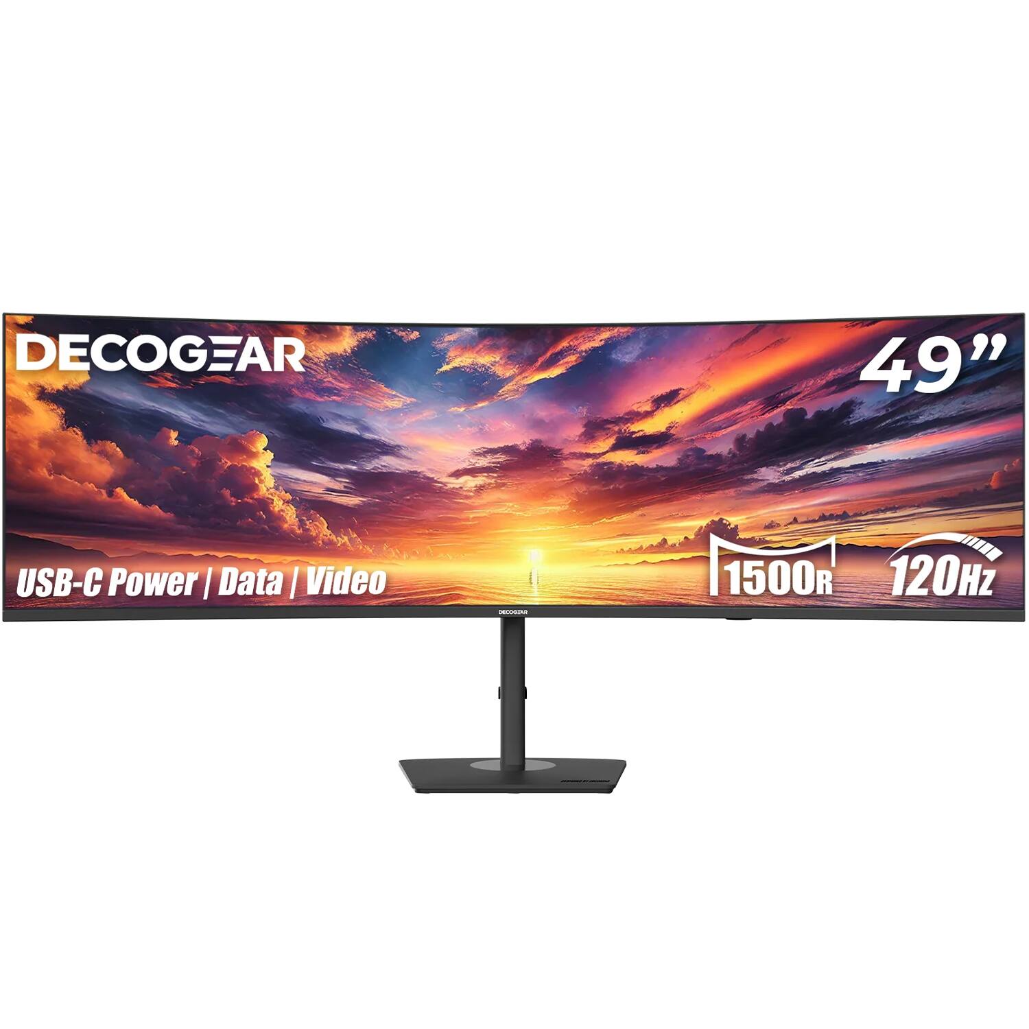 DECOGEAR  
49"  
USB-C Power | Data | Video  
1500R  
120Hz