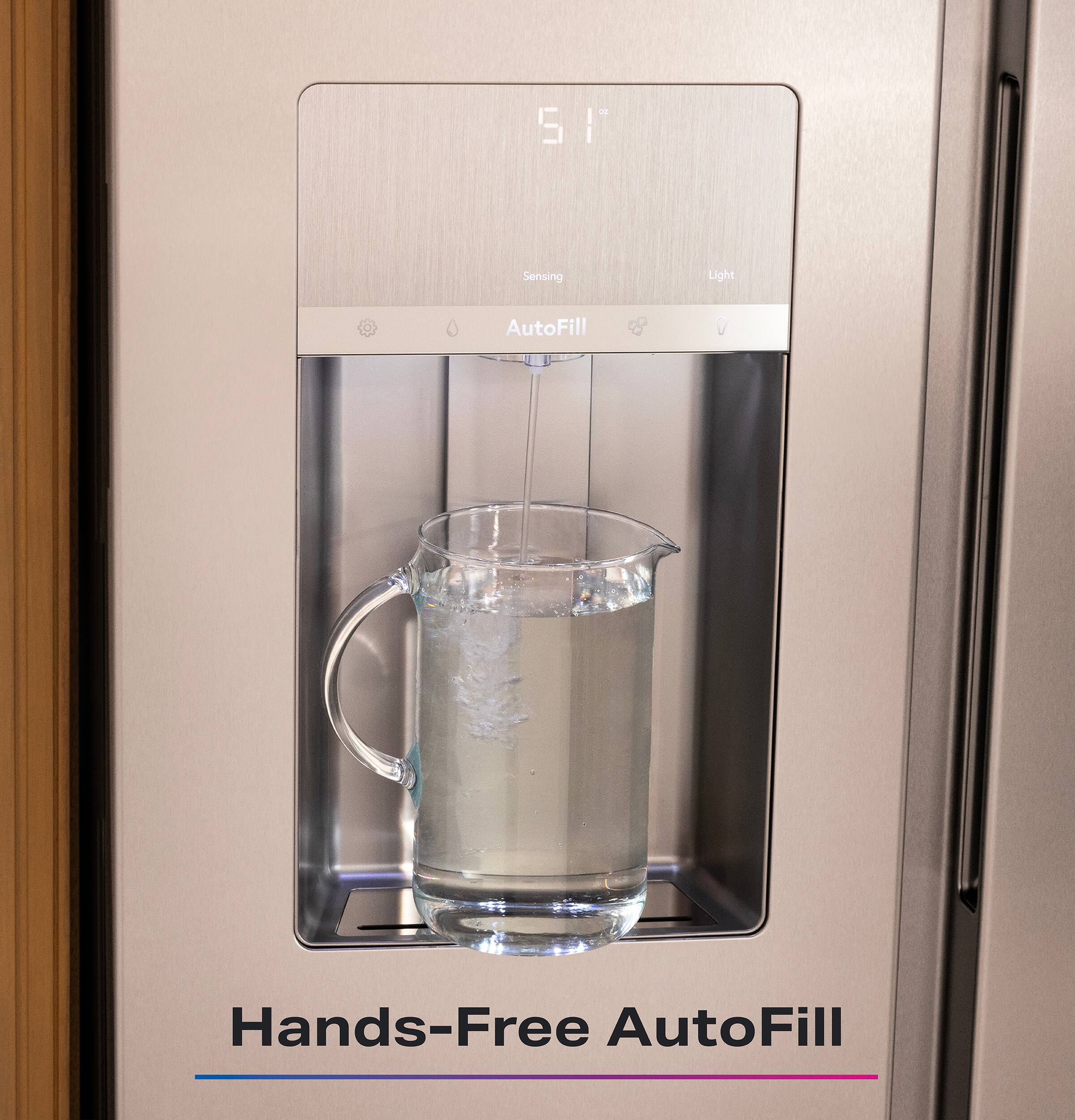 GE Profile 36 in. Wide 23.5 Cu. Ft. Counter Depth Side By Side Smart ...