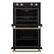 Alt View 2. Forno Appliances - Vomero 30" Electric Convection Double Wall Oven - Black.