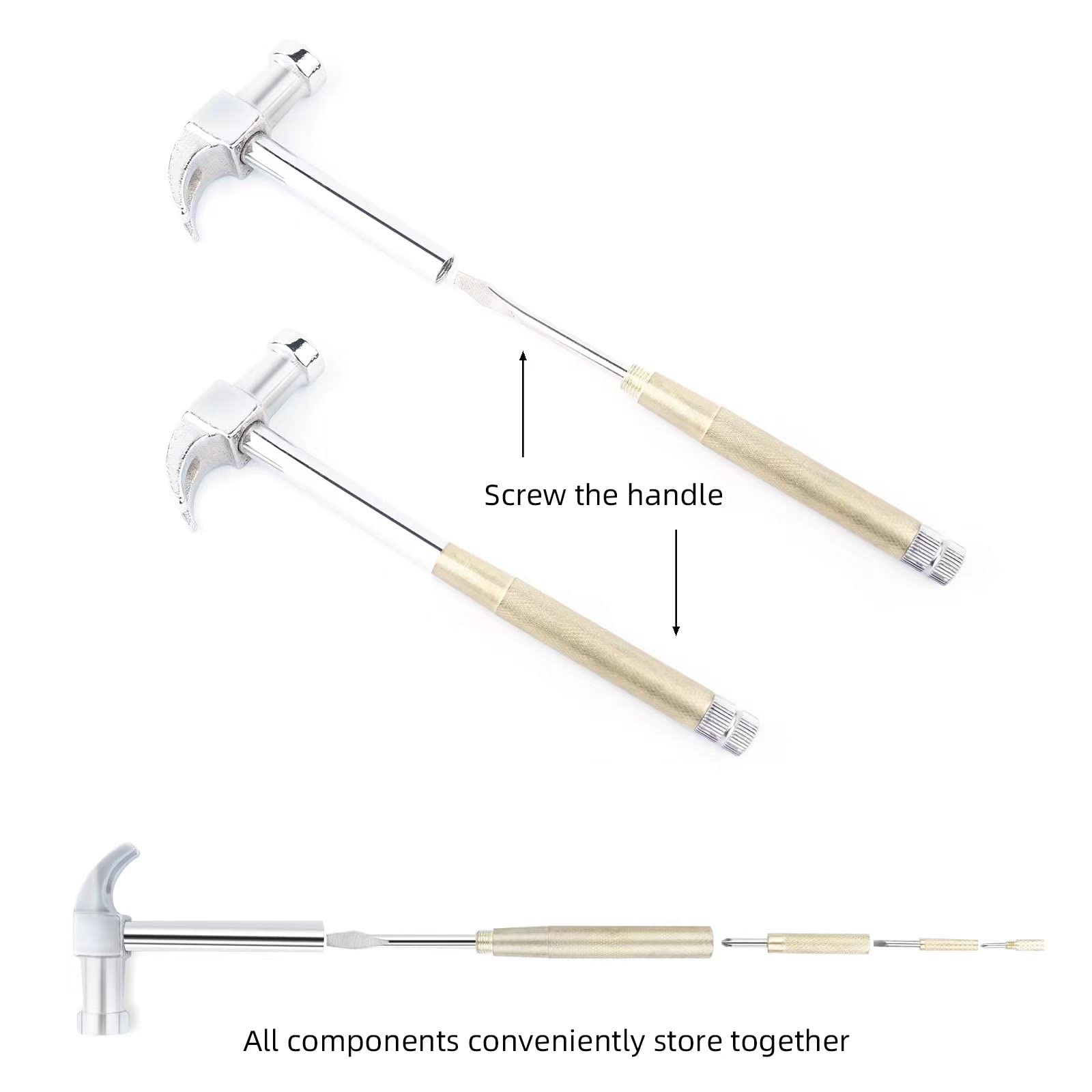 Screw the handle

All components conveniently store together