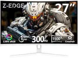Z Z-Edge - UG27H 27 inch 1080P Full HD 1920 x 1080 300Hz 1ms Curved Gaming Monitor - White