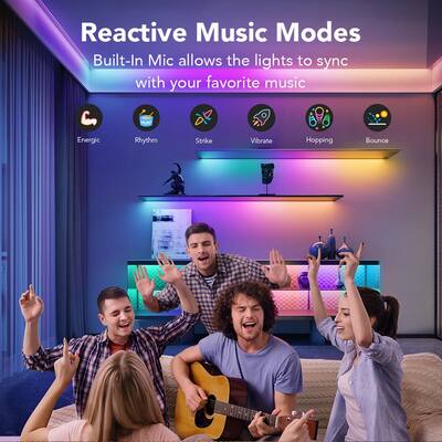 Govee 16.4ft RGBIC LED Strip Light Multicolor H802AAD1 - Best Buy Govee 16.4ft RGBIC LED Strip Light Multicolor H802AAD1 - Best Buy