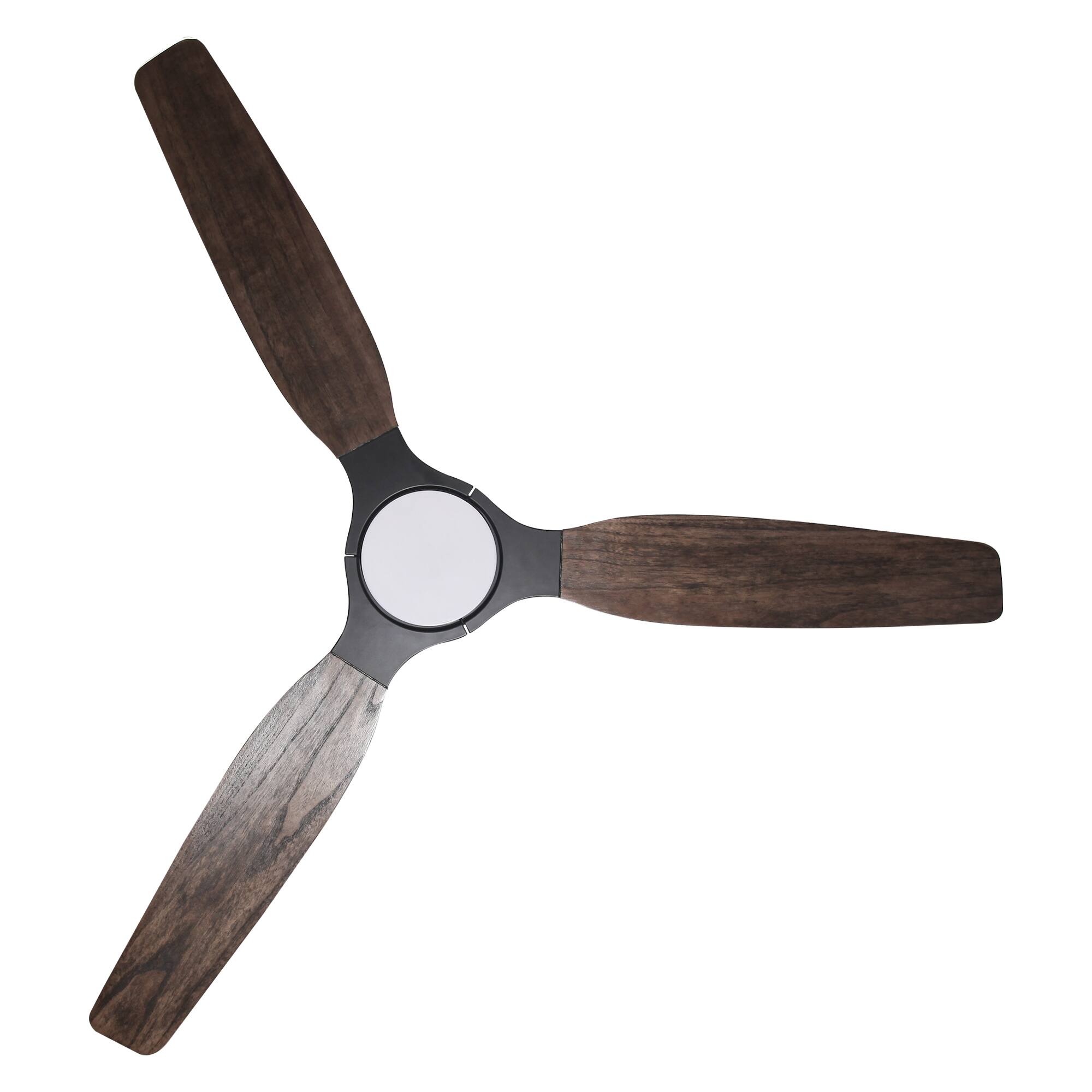 Alt View 6. Parrot Uncle - 56" Transition Black Solid Wood Jute 3CCT LED Ceiling Fan with Light and Remote - Black.