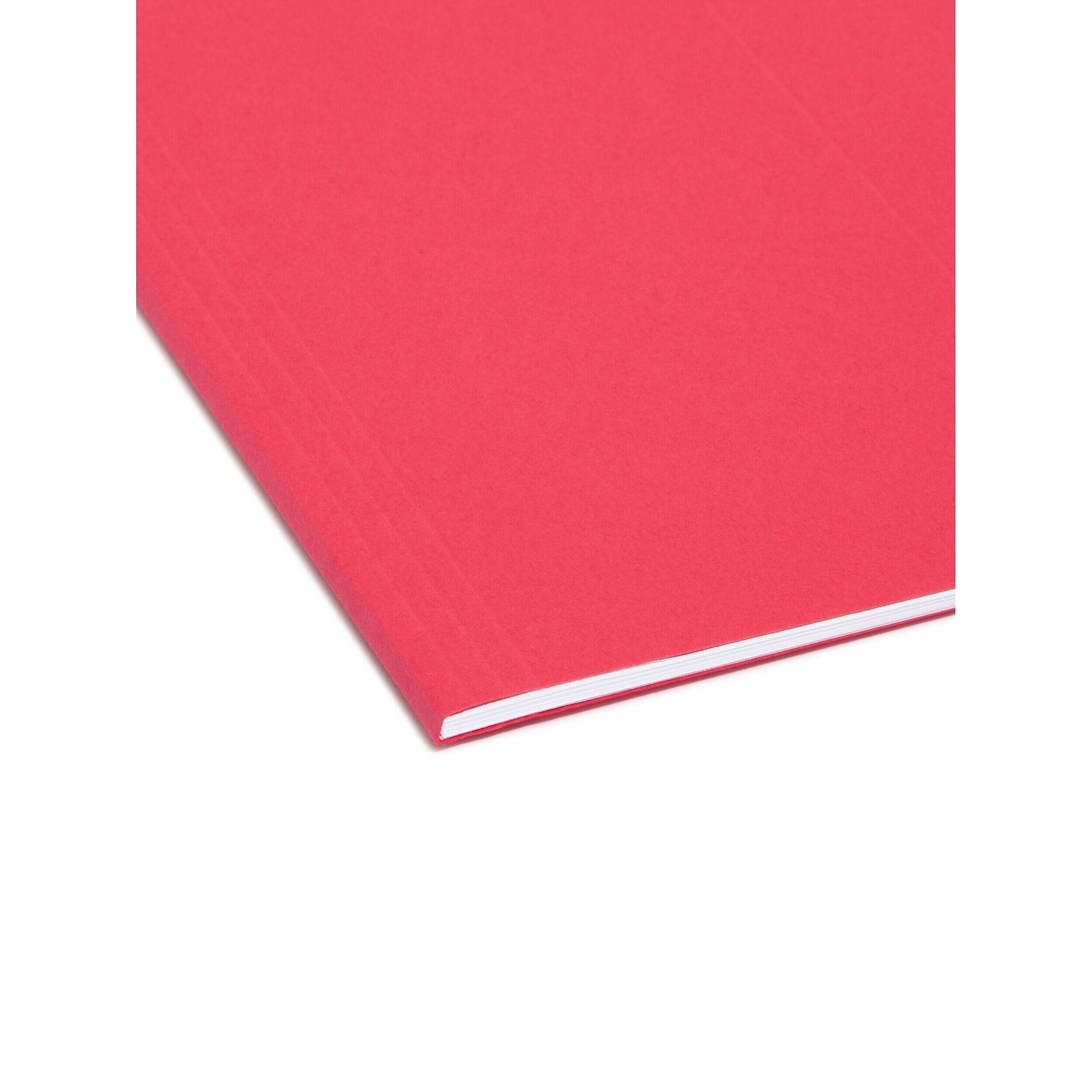 Alt View 4. Smead - Smead FasTab Hanging File Folders, 1/3-Cut Tab, Letter Size, Red, 20/Box (64096) - Red.