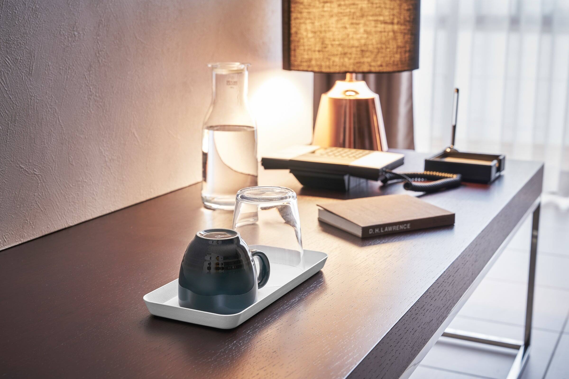 Alt View 4. Yamazaki Home - Vanity Tray - Flat - Large - Steel - White.