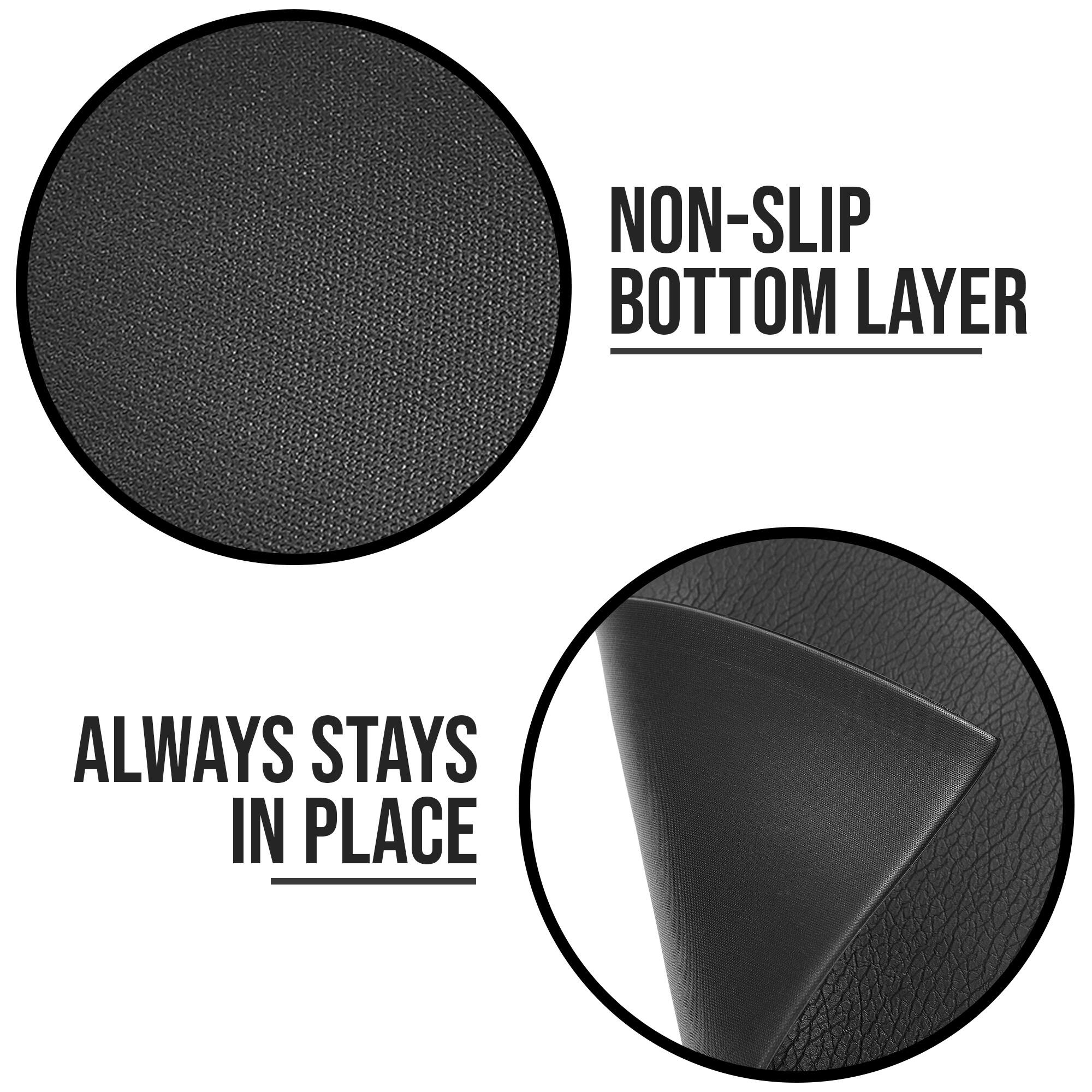NON-SLIP BOTTOM LAYER  
ALWAYS STAYS IN PLACE