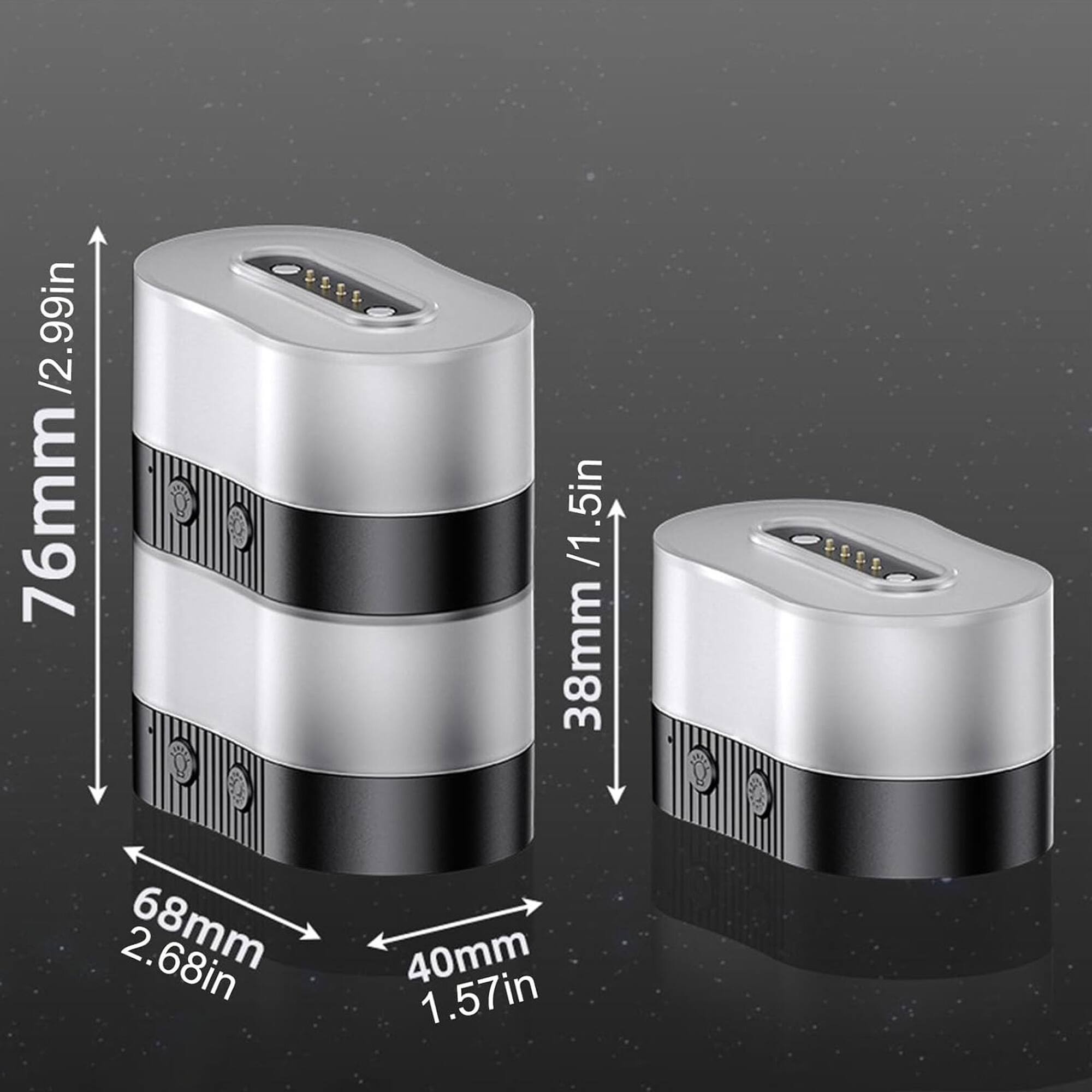 /2.99in 76mm .5in /1 38mm 2.68in 68mm 40mm 1.57in