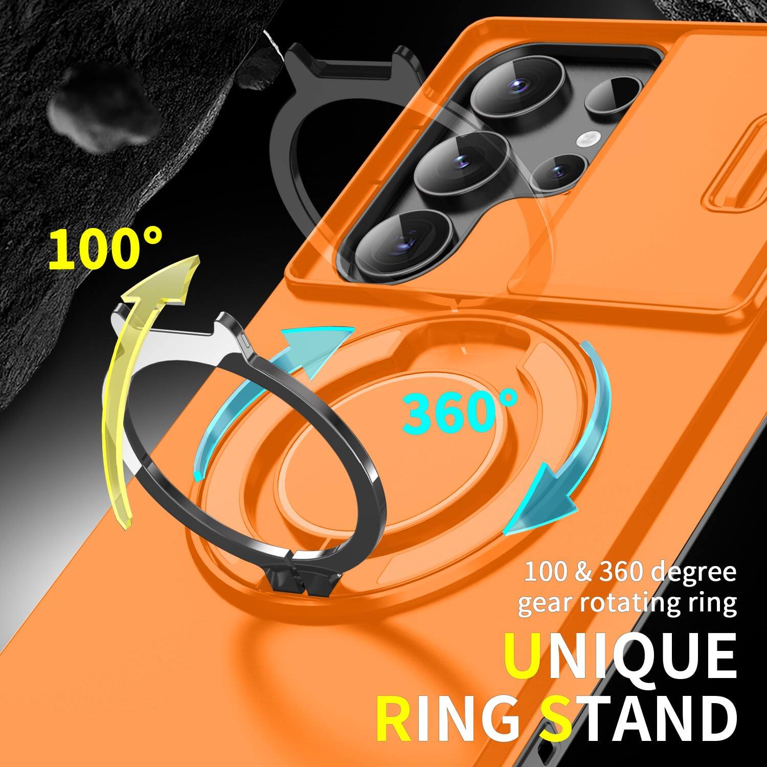 100 & 360 degree gear rotating ring UNIQUE RING STAND