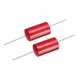 Unique Bargains - 2pcs 5.6uF 250V Axial MKP Film Capacitor for Audio Speaker Crossover Frequency Divider - Red