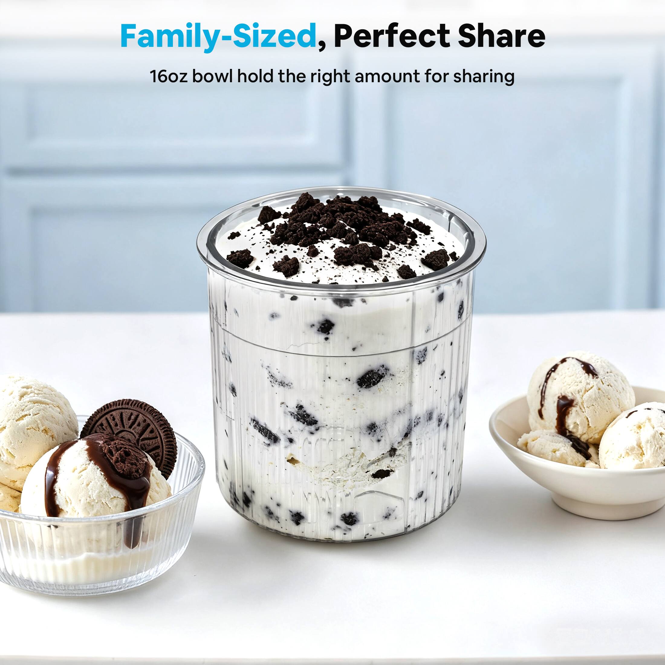 Family-Sized, Perfect Share  
16oz bowl holds the right amount for sharing
