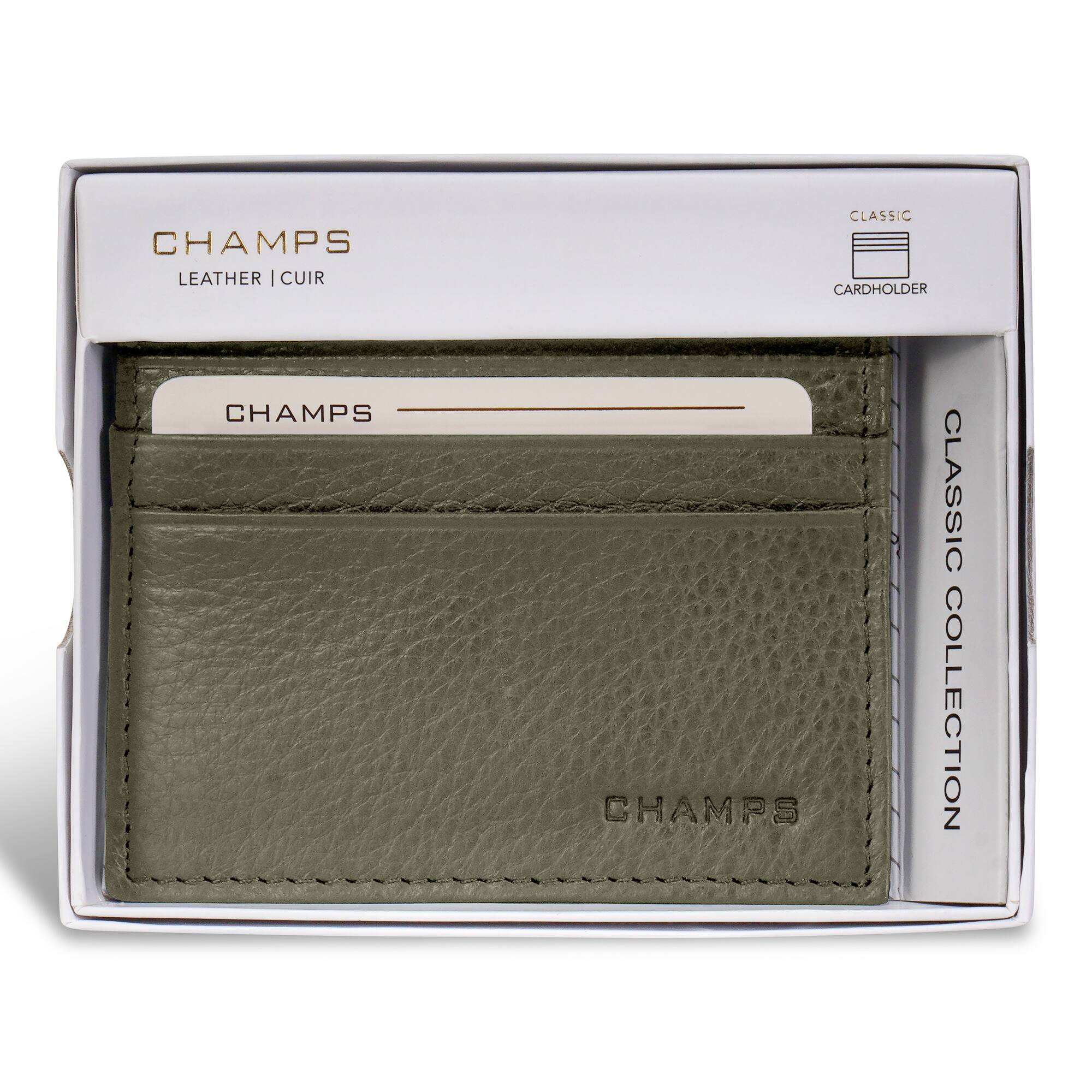 CHAMPS  
LEATHER | CUIR  

CLASSIC CARDHOLDER  

CLASSIC COLLECTION  

CHAMPS  
CHAMPS