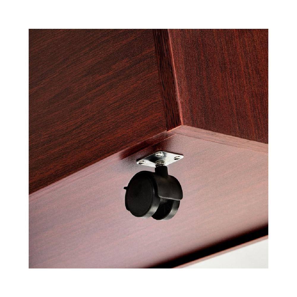 Back. AdirOffice - Blueprint Storage Wood 21-Slot Portable Roll File Cart - Mahogany.