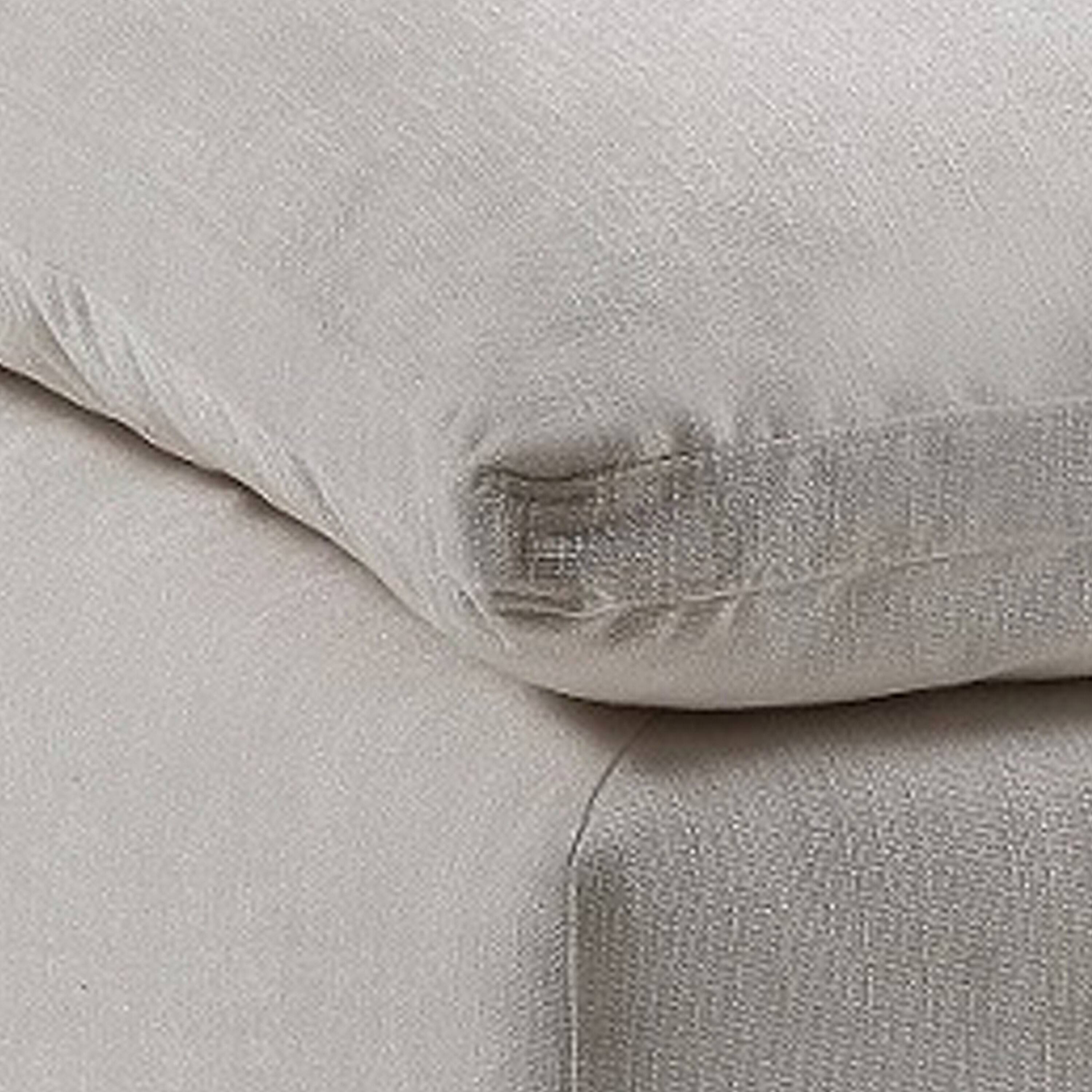 Alt View 2. Manhattan Lane - Shar Modular Ottoman, Pillow Top Cushion, Plush Ivory Linen Fabric - Ivory.