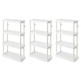 Gracious Living - 4 Shelf Adjustable Height Medium Duty Storage, (3 Pack) - White