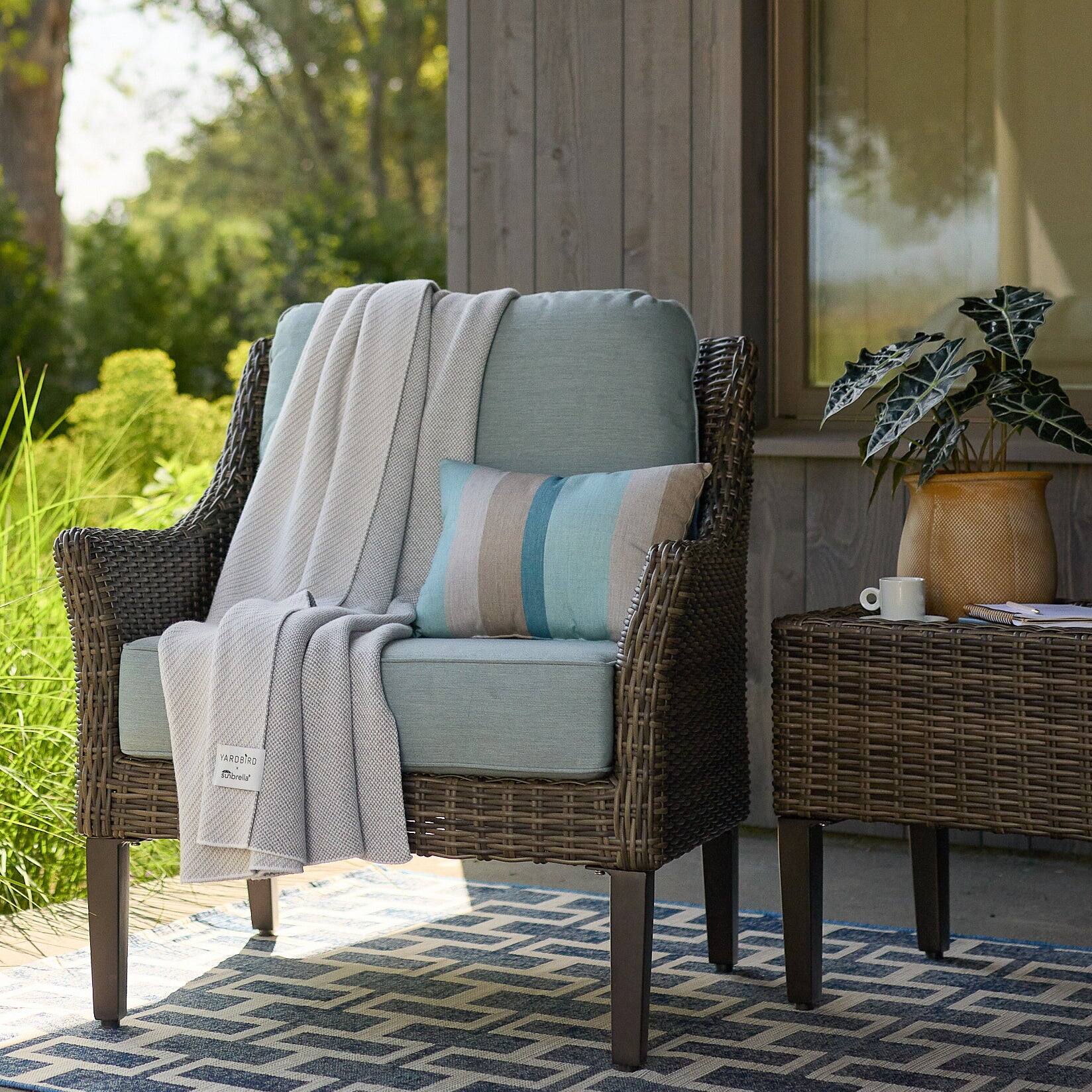 Alt View 4. Yardbird® - Harriet Conversation Set with Swivel Glider Chairs - Silver.