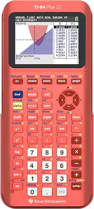 Texas Instruments - TI-84 Plus CE Color Graphing Calculator, Coral (Metallic)