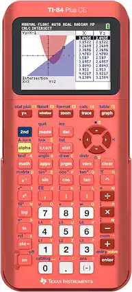 TI-84 Plus CE
NORMAL FLOAT AUTO REAL RADIAN HP
CALC INTERSECT
Y2 = X - 1
X Y2
3.0435 2.0435
3.1522 2.1522
3.2609 2.2609
3.3696 2.3696
3.4783 2.4783
3.587 2.587
3.6957 2.6957
3.8043 2.8043
3.913 2.913
4.0217 3.0217
Intersection
X = 3
Y = 2
stat plot f1 tblset f2 format f3 calc f4 table f5 graph quit ins
2nd mode A-lock link alpha X,T,θ,n test A angle math apps del list stat draw C prgm K distr vars M clear matrix D sin-1 E cos-1 F tan-1 G H x1 sin I E J x2 ,