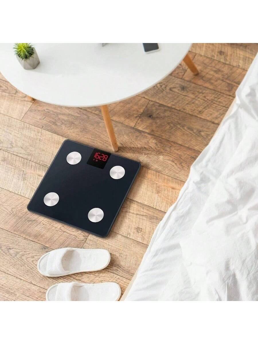 Alt View 3. Pacoar Cade - Bathroom scale smartphone app, 3.6 LED Display for weight management, Easy to Clean, with Auto-On/Auto-Off - Black + 10.7x10.7 in.