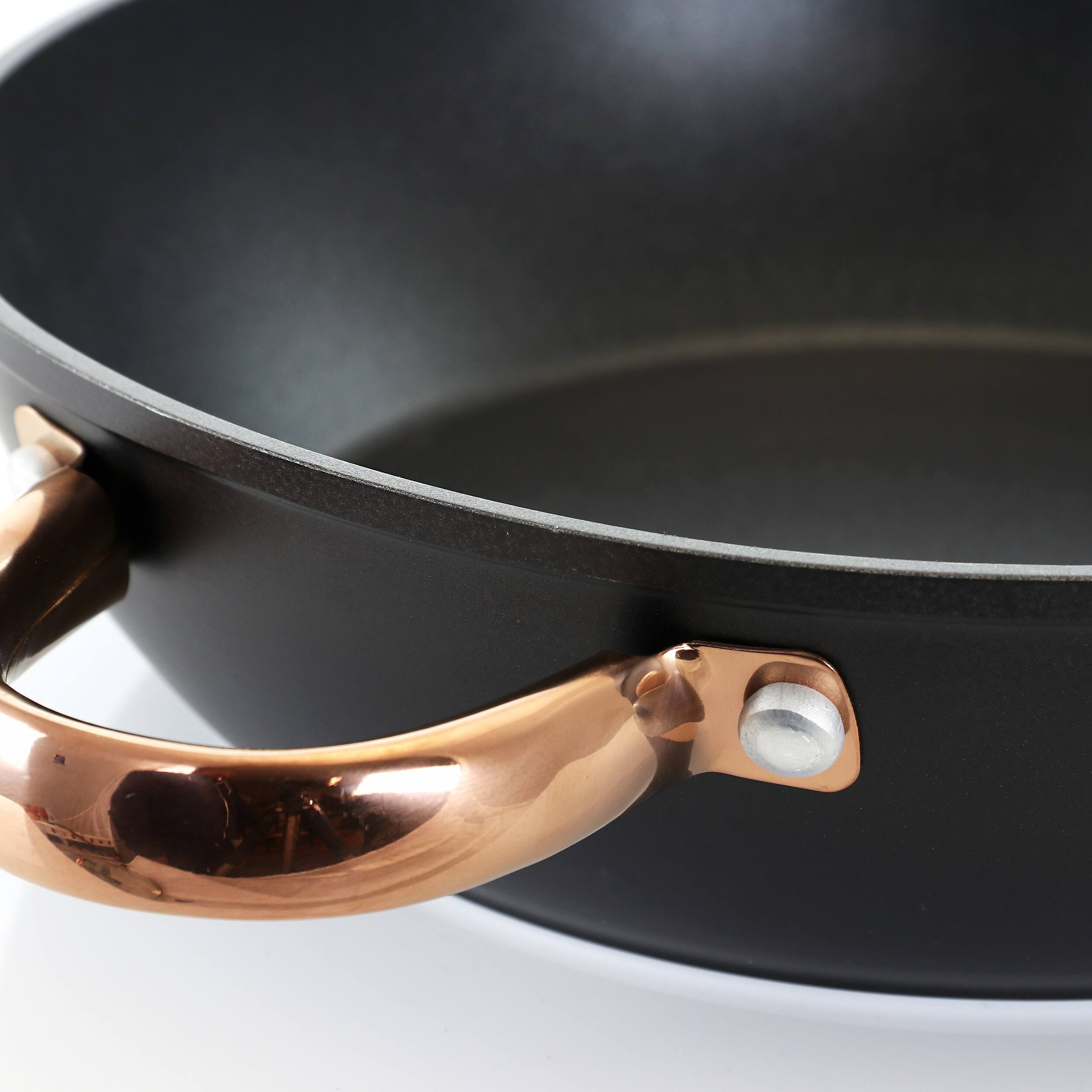Alt View 2. Oster - Oster Allsberg 2 Piece 3.5 Quart Aluminum Saute Pan with Lid and Bronze Handles - Bronze.