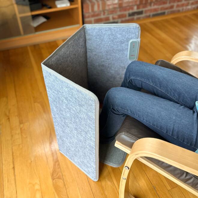 Alt View 2. Victor - Heetz™ Foot and Leg Warmer - Gray.