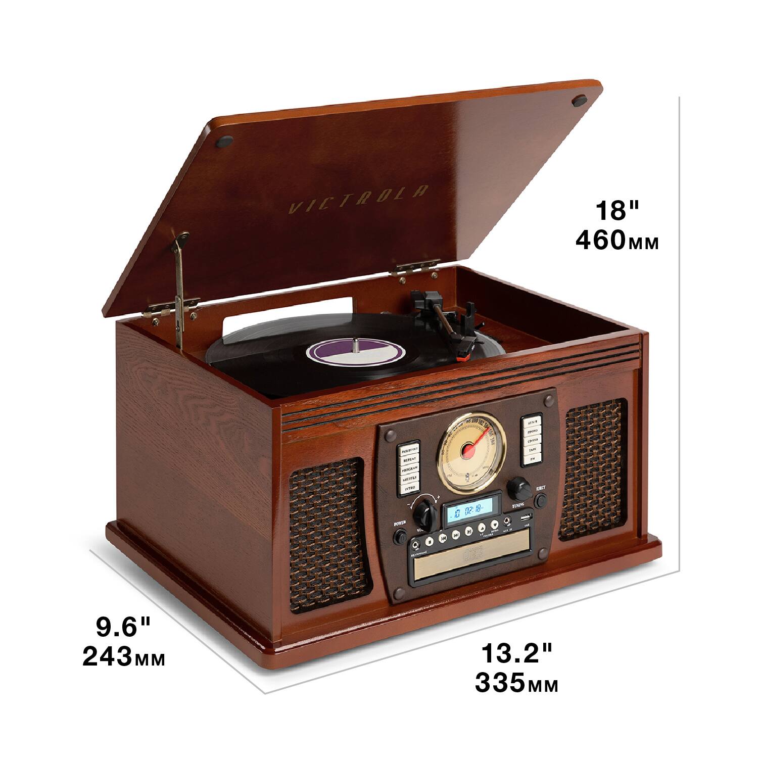 VICTROLA

18" 460MM

9.6" 243MM

13.2" 335MM