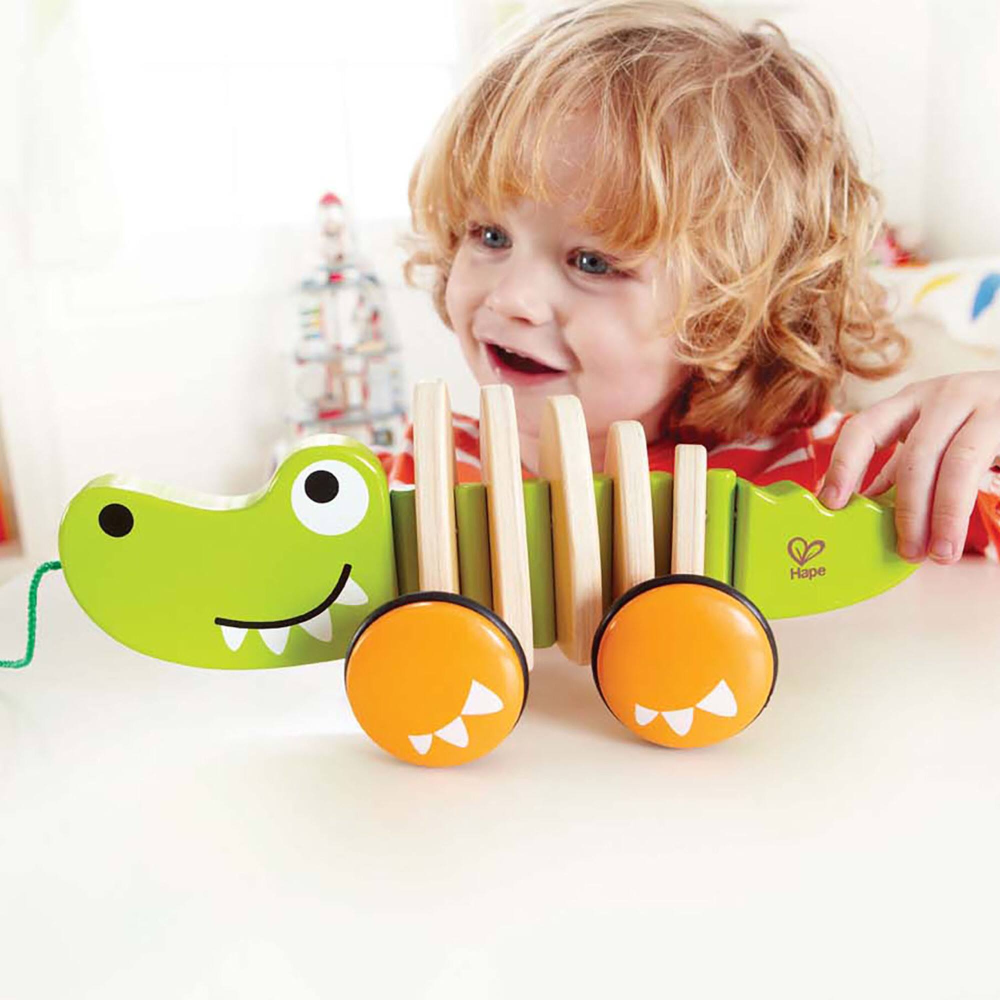 Best Buy: Hape Walk-a-long Crocodile Wooden Pull Along Toy, For Baby 