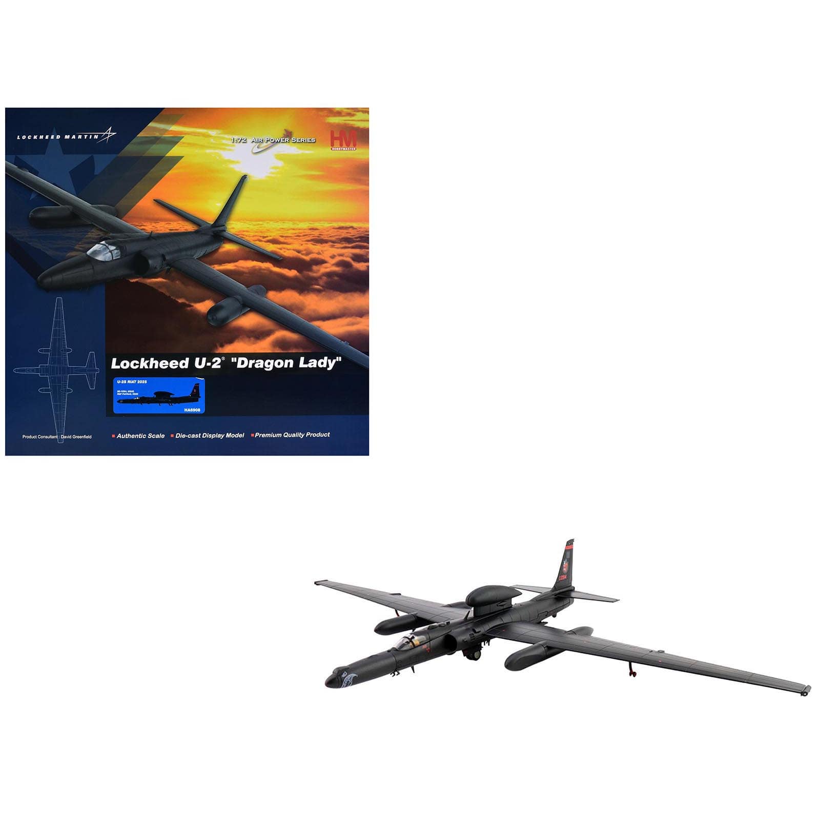"Lockheed U-2S Dragon Lady Aircraft ""Royal International Air Tattoo"" 2025 US Air Force 1/72 Diecast Model by Hobby Master" price history on PriceWatchPro