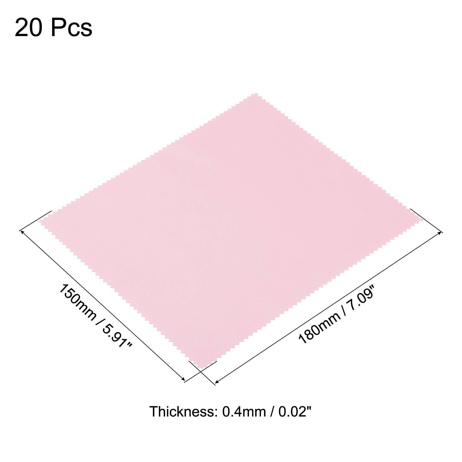 20 Pcs  
150mm / 5.91" x 180mm / 7.09"  
Thickness: 0.4mm / 0.02"