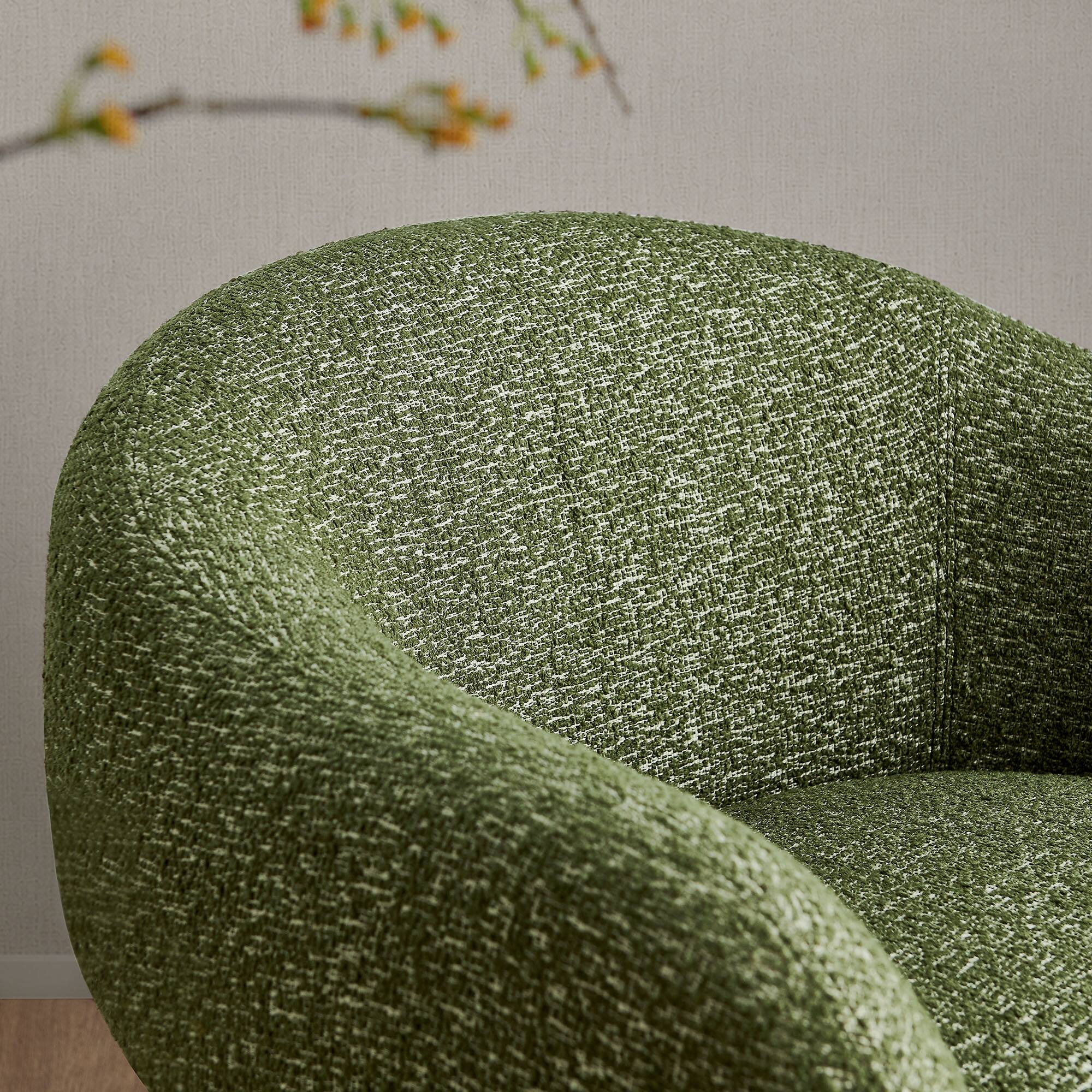 Alt View 1. Modway - Selby Textured Woven Fabric Swivel Accent Chair by Modway - Olive.