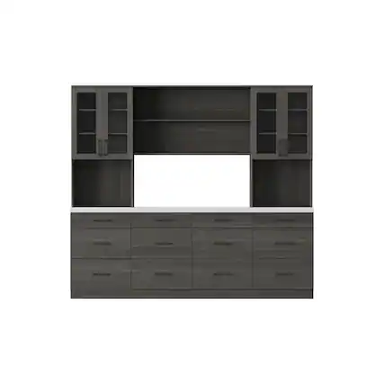 Front. Famapy - Famapy Modern Kitchen Cabinet Set: Stylish Storage for Sophisticated Spaces - Gray.