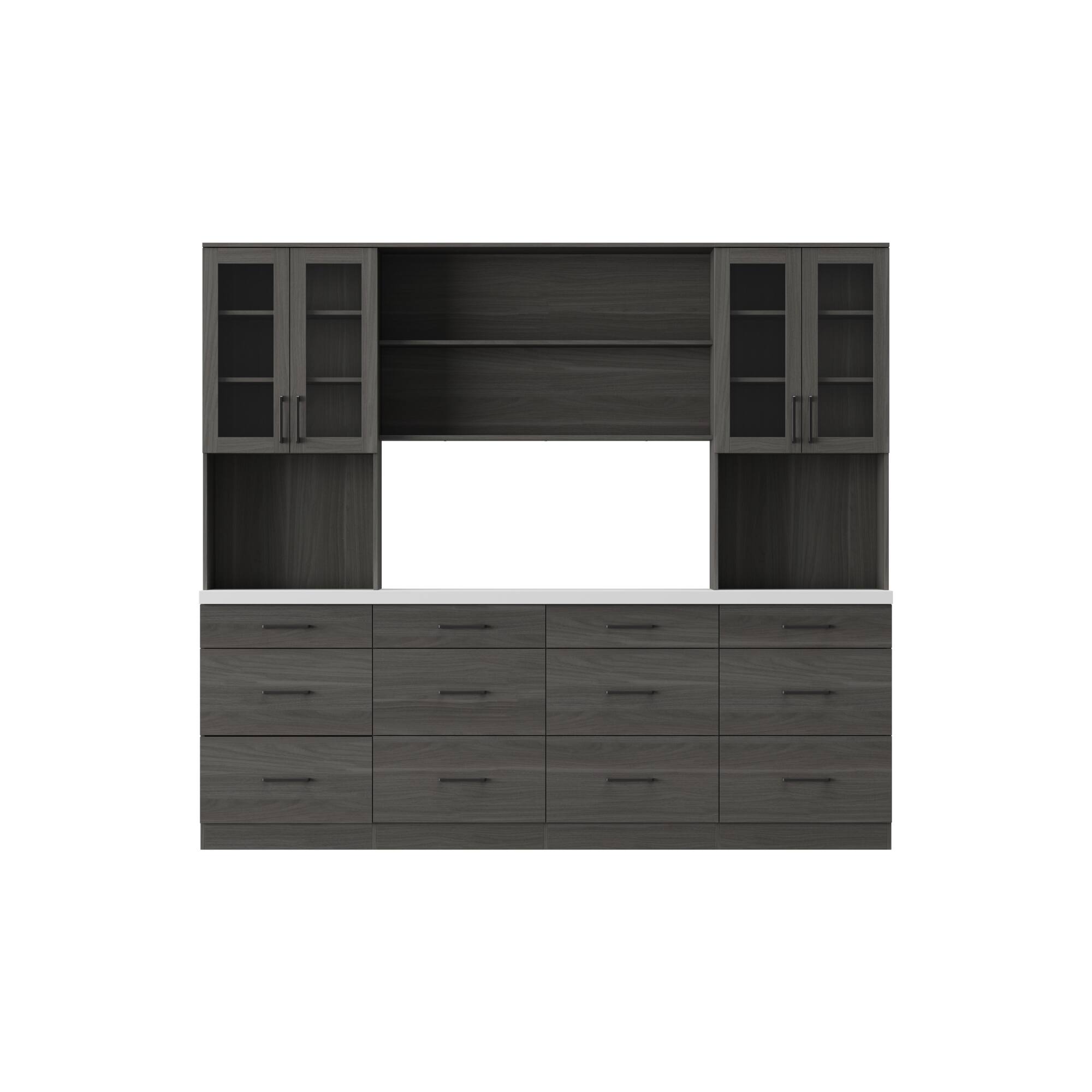 Front. Famapy - Famapy Modern Kitchen Cabinet Set: Stylish Storage for Sophisticated Spaces - Gray.
