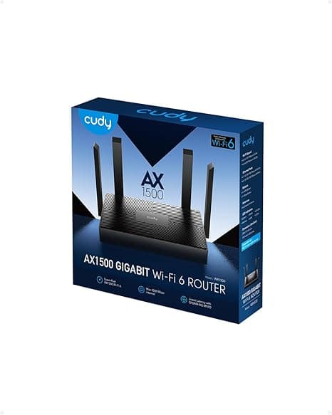Cudy AX1500 Mesh Wi Fi 6 Router Black WR1500 - Best Buy