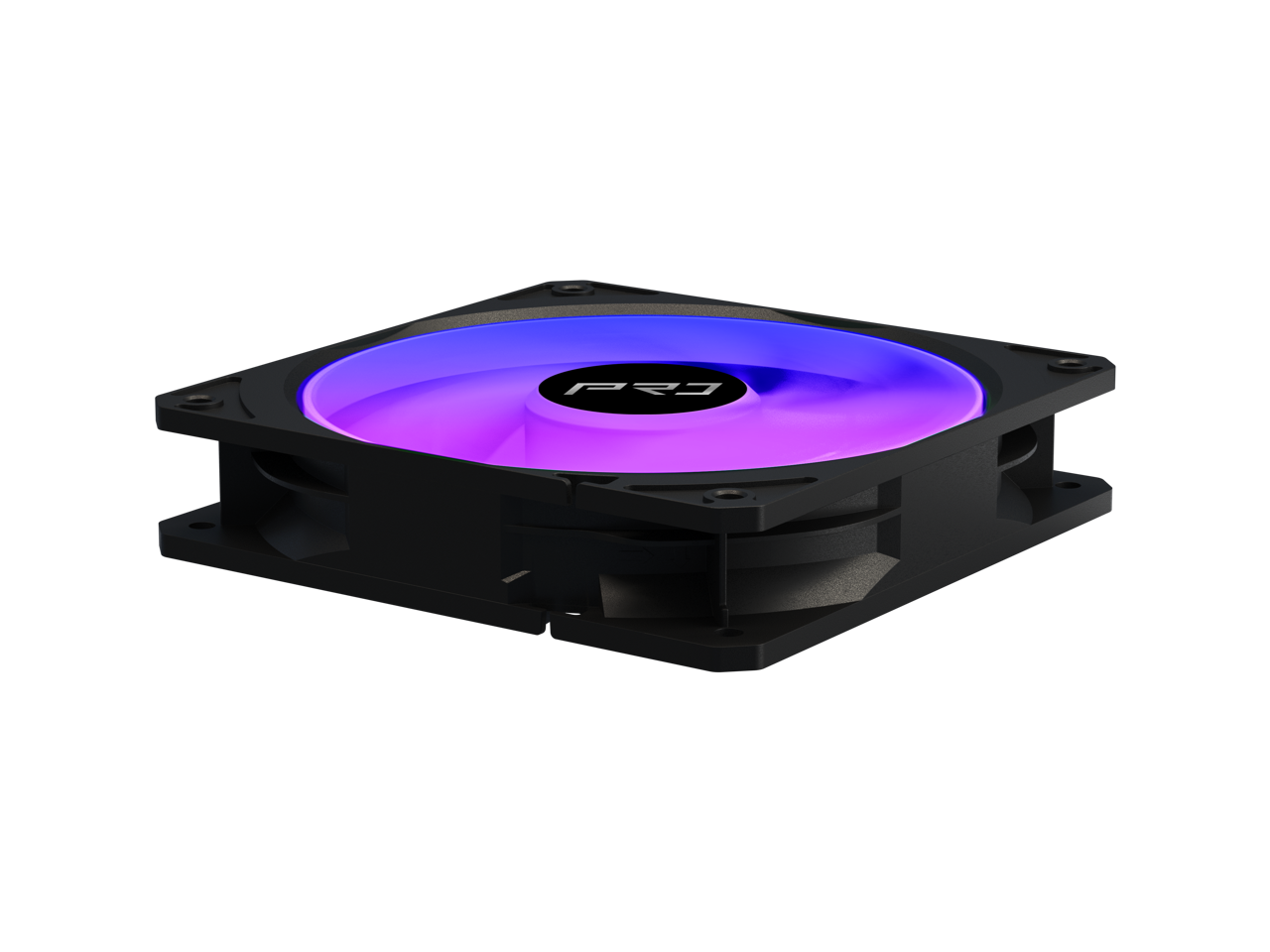 Alt View 7. ASRock - ASRock AIO Pro 240 ARGB 27mm radiator, ARGB waterblock, ARGB Hub-lighting fan, black version - Black.