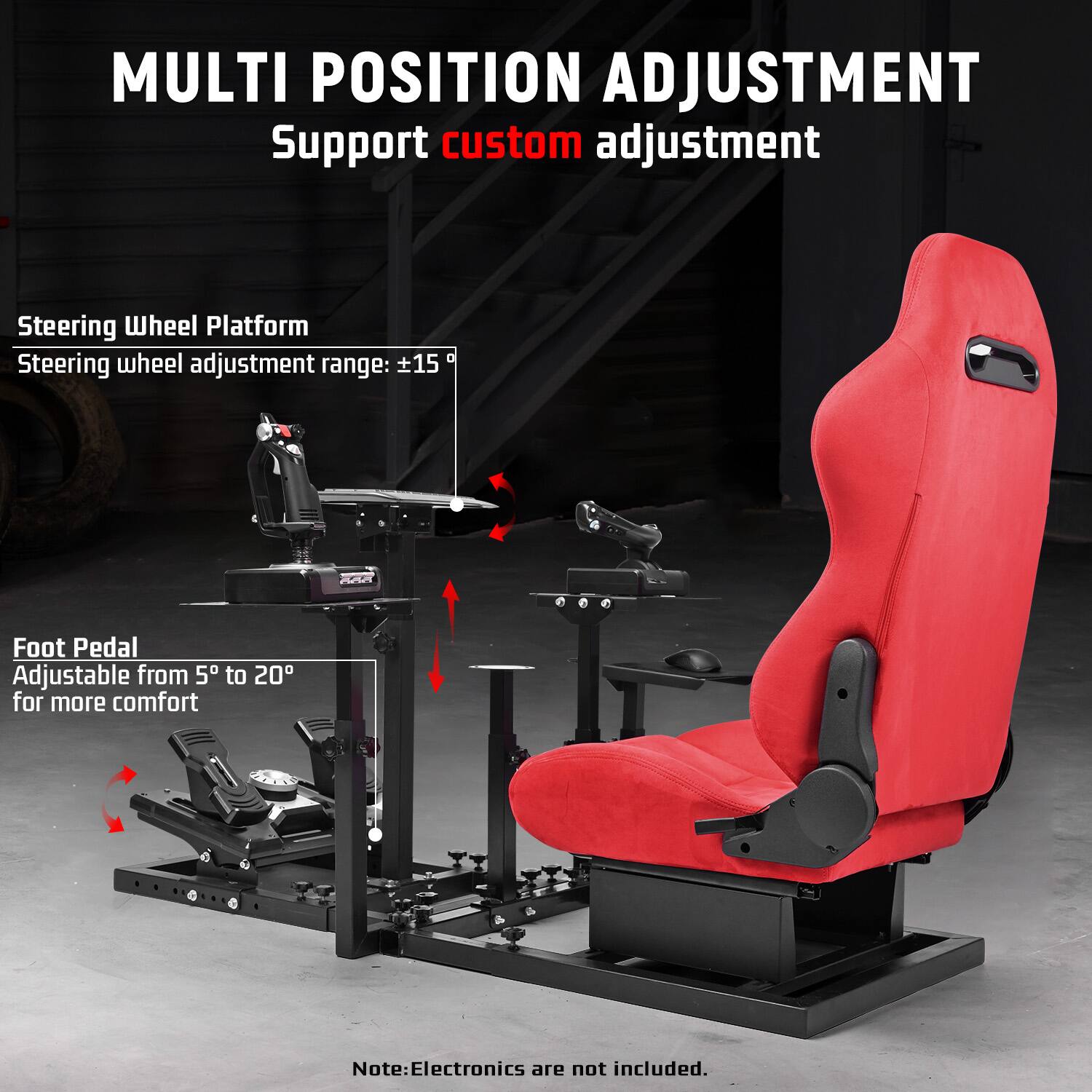 Dardoo Flight Racing Simulator Cockpit with Suede Seat,Fit for Logitech ...