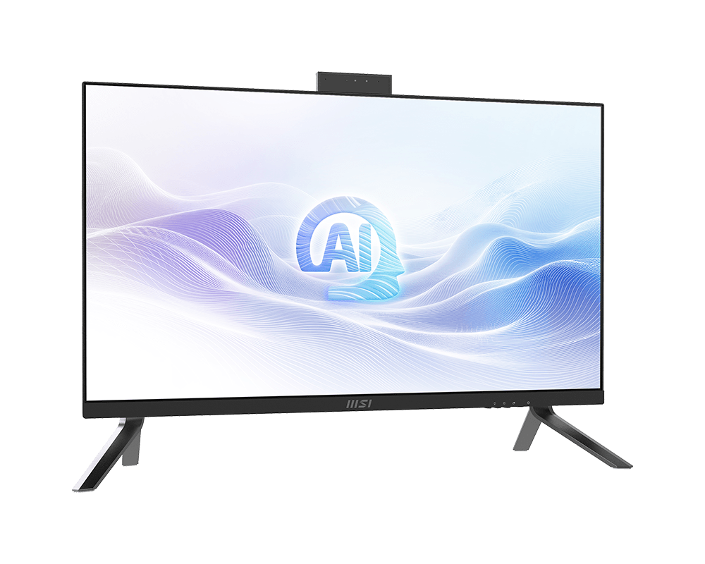 Left. MSI - MSI Modern AM273Q AI MODERN AM273Q AI 1UM-039US All-in-One Computer - Intel Core Ultra 5 125H - 16 GB - 1 TB PCI Express - Black.